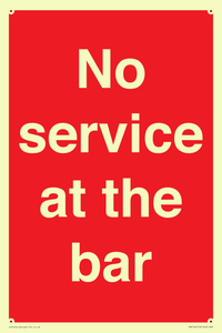 No service at the bar